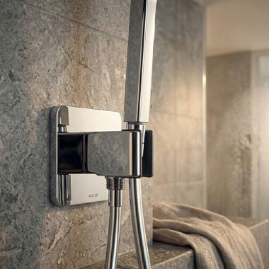 Click here to see  11626001 Axor Urquiola Handshower Porter with Outlet, Chrome - 11626001 