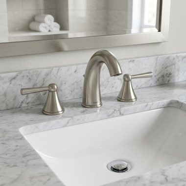 Click here to see Toto TL210DD#BN Toto Silas Two-Handle Widespread Lavatory Faucet with Metal Pop-Up, 1.5 GPM, Solid Brass, Brushed Nickel - TL210DD#BN 