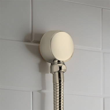 Click here to see Brizo RP70614PN Brizo Essential Wall Elbow and Gasket, Brilliance Polished Nickel - RP70614PN