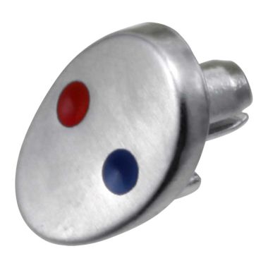 Click here to see Delta RP53879AR Delta RP53879AR Pilar Button - Red / Blue - Finished, Arctic Stainless