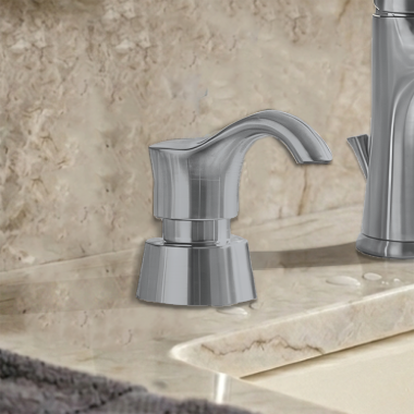 Click here to see DELTA RP50781AR Delta Pilar Soap/ Lotion Dispenser, 13oz, Arctic Stainless - RP50781AR