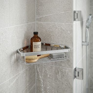 Click here to see Delta 47000-ST Delta Commercial Small Corner Caddy, Stainless Steel - 47000-ST