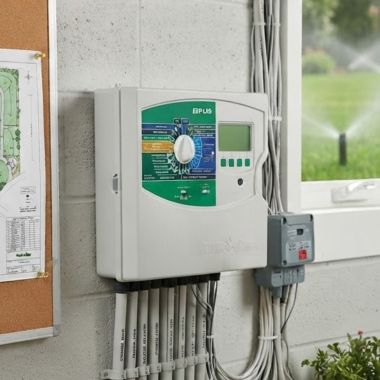 Click here to see Rainbird IESPLXDEU Rain Bird 50-Station Two-Wire Irrigation Controller, Expandable to 200, 230V AC, IQ4 Central Control Ready, Outdoor- IESPLXDEU