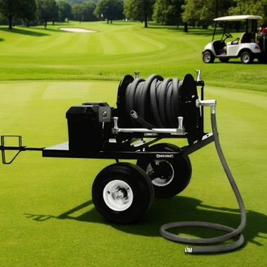 Click here to see Rainbird T4040 Rain Bird Hose Reel Trailer with Manual Hose Reel, For 100' x 1' Hose, Towable, Less Hose - T4040