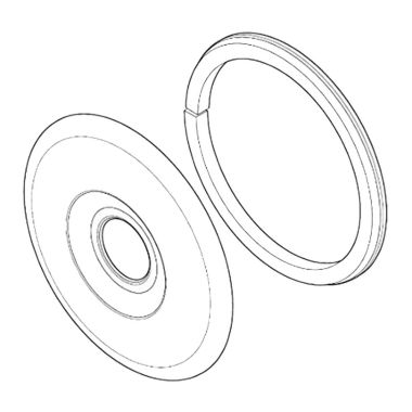 Click here to see Pfister 960-891A Pfister 960-891A Polished Chrome Flange and Gasket Subassembly
