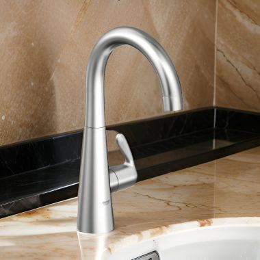 Click here to see Grohe 30026SD0 Grohe Ladylux3 Pillar Tap, RealSteel - 30026SD0