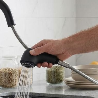Click here to see Grohe 46659KX0 GROHE Pull-Out Soft Black Spray - 46659KX0 