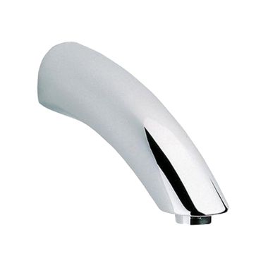 Click here to see Grohe 13614000 Grohe Classic Non-Diverter Tub Spout, Starlight Chrome Finish, Single-Hole Wall-Mounted Installation, 6-11/16in Spout Reach - 13614000