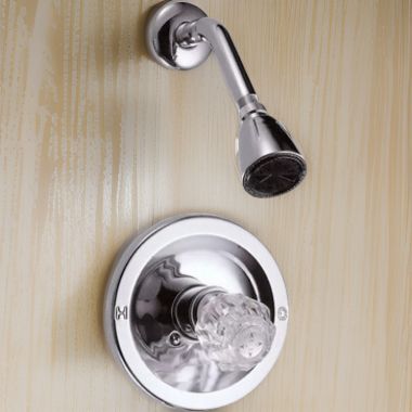 Click here to see Matco-Norca VE-762C Matco Value Engineering Round Single-Handle Non-Pressure-Balanced Shower Faucet with 1.75 GPM Shower Head, Acrylic Knob Handle, Chrome - VE-762C