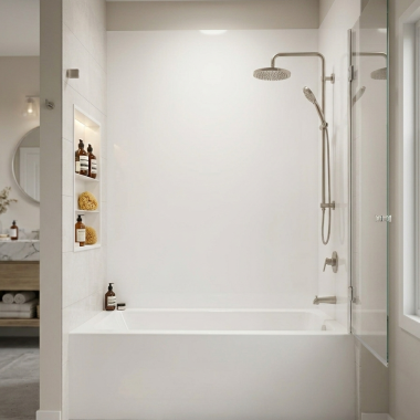 Click here to see Swanstone SS0607201.010 Swanstone SS-6072-1-010 Tub/Shower White Wall Panel