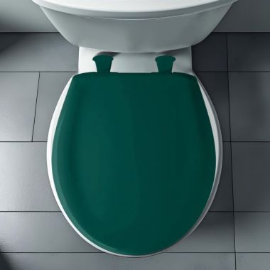 Click here to see Bemis 200SLOWT-655 Bemis Classic Colors EasyClean Round Toilet Seat with Cover, WhisperClose, StayTite Fastening, Plastic, Teal - 200SLOWT-655