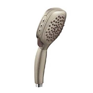 Click here to see Moen 160042BN Moen Twist 3-3/4in Four-Function Handheld Shower for S3870EP Slide Bar Handshower, Round, 1.75 GPM, WaterSense, Brushed Nickel - 160042BN