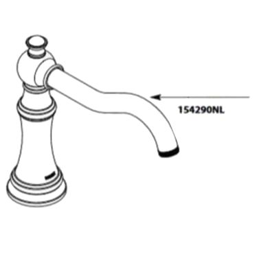 Click here to see Moen 154290NL Moen Weymouth Nickel Roman Tub Spout Kit - 154290NL