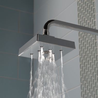 Click here to see Delta RP70171 Delta Universal Showering H2Okinetic Single-Setting Raincan Shower Head, 1.75 GPM, Chrome - RP70171