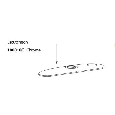 Click here to see Moen 100018 Moen 100018 Monticello Escutcheon Kit - Chrome
