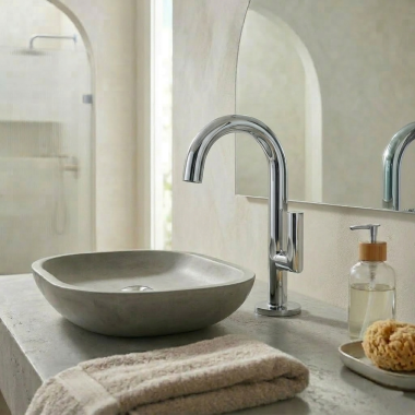 Click here to see Brizo 65675LF-PC Brizo Odin Single-Handle Electronic Bathroom Faucet With TempIQ Technology, Less Drain, 1.5 GPM, Polished Chrome - 65675LF-PC