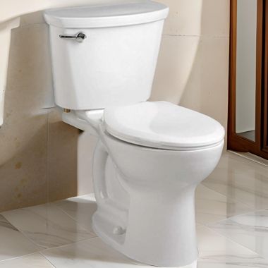Click here to see American Standard 215FC.104.020 American Standard Cadet PRO Compact Two-Piece Toilet, Elongated, Less Seat, Right Height, 1.28 GPF, White - 215FC.104.020