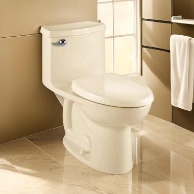 Click here to see American Standard 2403.128.021 American Standard Compact Cadet 3 FloWise Elongated One-Piece Toilet with Seat, 1.28 GPF, Right Height, EverClean, Bone - 2403.128.021