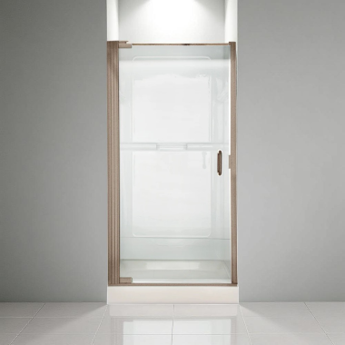 Click here to see American Standard AM0301D.400.006 American Standard Euro Gold Frameless Hinge Shower Doors, Clear Glass, Single Door - AM03.01D400.006