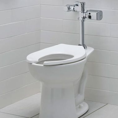 Click here to see American Standard 5901.100.020 American Standard Commercial Open Front Elongated Toilet Seat, Heavy Duty, Less Cover, White - 5901.100.020