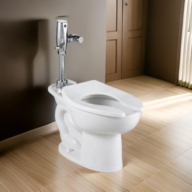Click here to see American Standard 3461.660.020 American Standard Madera EverClean Elongated Toilet with Selectronic Exposed Battery Flush Valve System, DynaClean, 1.6 GPF, White - 3461.660.020