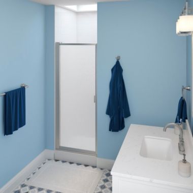 Click here to see American Standard AM00801.422.213 American Standard Prestige Silver Framed Pivot Shower Door - AM00.801422.213