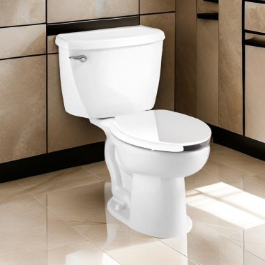 Click here to see American Standard 2467.100.020 American Standard Cadet FloWise Two-Piece Pressure-Assisted Toilet, Elongated, Less Seat, Chair Height, 1.1 GPF, White - 2467.100.020