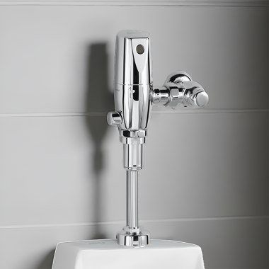 Click here to see American Standard 6063.013.002 American Standard Ultima Selectronic Touchless Urinal Flush Valve, Piston-Type, Battery, 0.125 GPF, Polished Chrome - 6063.013.002