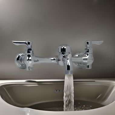 Click here to see American Standard 8350.243.004 American Standard Wall Mount Service Sink Faucet, Brass Constructed, Chrome - 8350.243.004