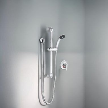 Click here to see American Standard 1662.221.002 American Standard 3-Function Hand Shower with Metal Hose and Slide Bar, Metal Lever Handle, Pressure Balance Valve, 2.5 GPM, 1/2