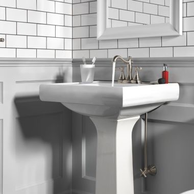 Click here to see Delta 2597LF-SSMPU Delta Cassidy Centerset Lavatory Faucet, Hook Spout, 4