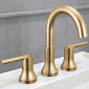 Click here to see Delta 3559-CZMPU-DST Delta Trinsic Widespread Two-Handle Bathroom Faucet with Metal Pop-Up, 1.2 GPM, DIAMOND Seal, Champagne Bronze - 3559-CZMPU-DST
