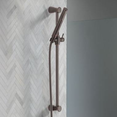 Click here to see Delta 57085-RB Delta Compel Single-Setting Slide Bar Hand Shower, Touch-Clean, 2.5 GPM, Venetian Bronze - 57085-RB
