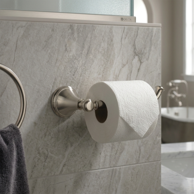 Click here to see DELTA 79750-SS Delta Cassidy Toilet Paper Holder, Stainless - 79750-SS