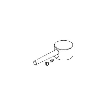 Click here to see Delta RP64495AR Delta Trinsic Arctic Stainless Handle with Button and Set Screw for 1159LF Single-Handle Kitchen Faucet - RP64495AR