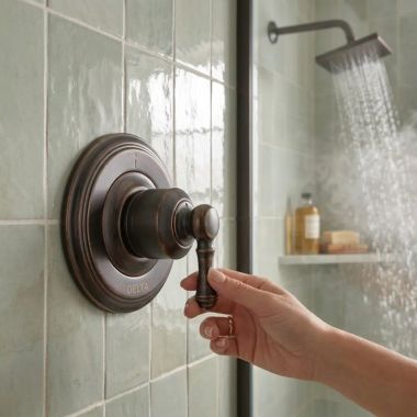 Click here to see DELTA T11997-RBLHP Delta Cassidy 6-Function Diverter Trim, Less Handle, 3-Port, Venetian Bronze - T11997-RBLHP