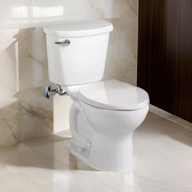 Click here to see American Standard 215AA.004.020 American Standard Cadet Pro Two-Piece Right Height Elongated Toilet, 1.6 GPF, PowerWash, EverClean, 12
