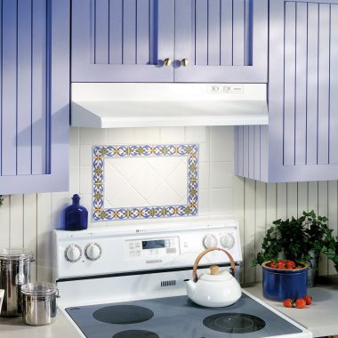 Click here to see Broan 423001 Broan-NuTone 30-inch Under Cabinet Hood with 190 CFM in White - 423001 