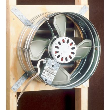 Click here to see Broan 353 Broan-NuTone Powered Ventilator Fan for Attic and Garage, 760 or 1020 CFM, Gable Mounted - 353
