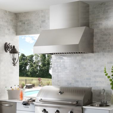 Click here to see Broan EPD6136SS Broan Elite EPD61 Series 36-inch Pro-Style Outdoor Range Hood with 1290 Max Blower CFM, Stainless Steel Finish - EPD6136SS 