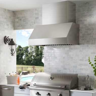 Click here to see Broan EPD6148SS Broan Elite EPD61 Series 48-inch Pro-Style Outdoor Range Hood with 1290 Max Blower CFM, Stainless Steel Finish - EPD6148SS 