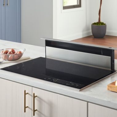 Click here to see Broan 273603 Broan-NuTone Elite 36-Inch Downdraft Range Hood, 600 CFM, Stainless Steel Cover - 273603