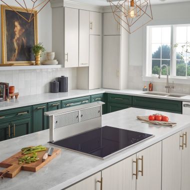 Click here to see Broan RMDD3004 Broan-NuTone Elite 30-Inch Telescopic Downdraft Range Hood System, 600 CFM, Stainless Steel - RMDD3004