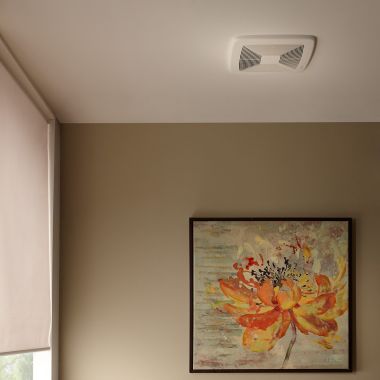 Click here to see Broan XB50 Broan-NuTone Ultra Green XB Series Ceiling Bathroom Exhaust Fan, 50 CFM, 0.3 Sones, Energy Star - XB50