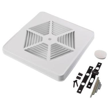 Click here to see Broan S97013826 Broan-NuTone White Painted Steel Grille Kit For 8-inch Fans, Steel Constructed - S97013826