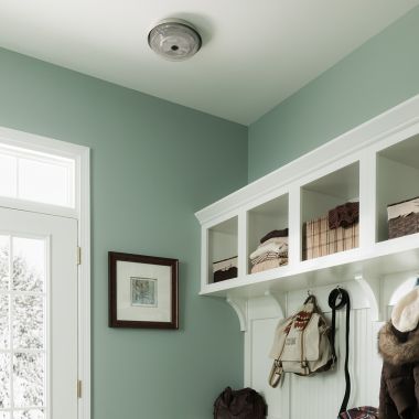 Click here to see Broan 157 Broan-NuTone Aluminum Fan-Forced Ceiling Heater, 120 Volts, Low Profile - 157