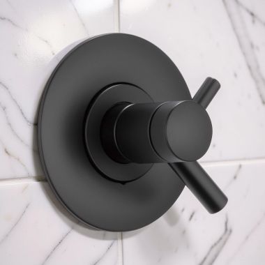 Click here to see DELTA FAUCETS COMPANY T60075-BL Brizo Jason Wu TempAssure Thermostatic Two-Handle Valve Trim, Matte Black - T60075-BL