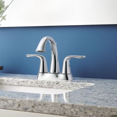 Click here to see Delta 2538-MPU-DST Delta Lahara Two-Handle Centerset Bathroom Faucet, Metal Pop-Up, 1.2 GPM, Chrome - 2538-MPU-DST