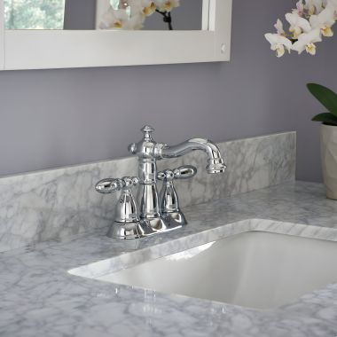 Click here to see Delta 2555-MPU-DST Delta Victorian Hook Spout Chrome Lavatory Faucet for 4