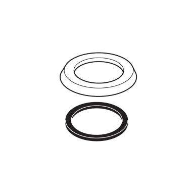 Click here to see Delta RP51288PT Delta Lahara Aged Pewter Roman Tub Spout Base with Gasket - RP51288PT